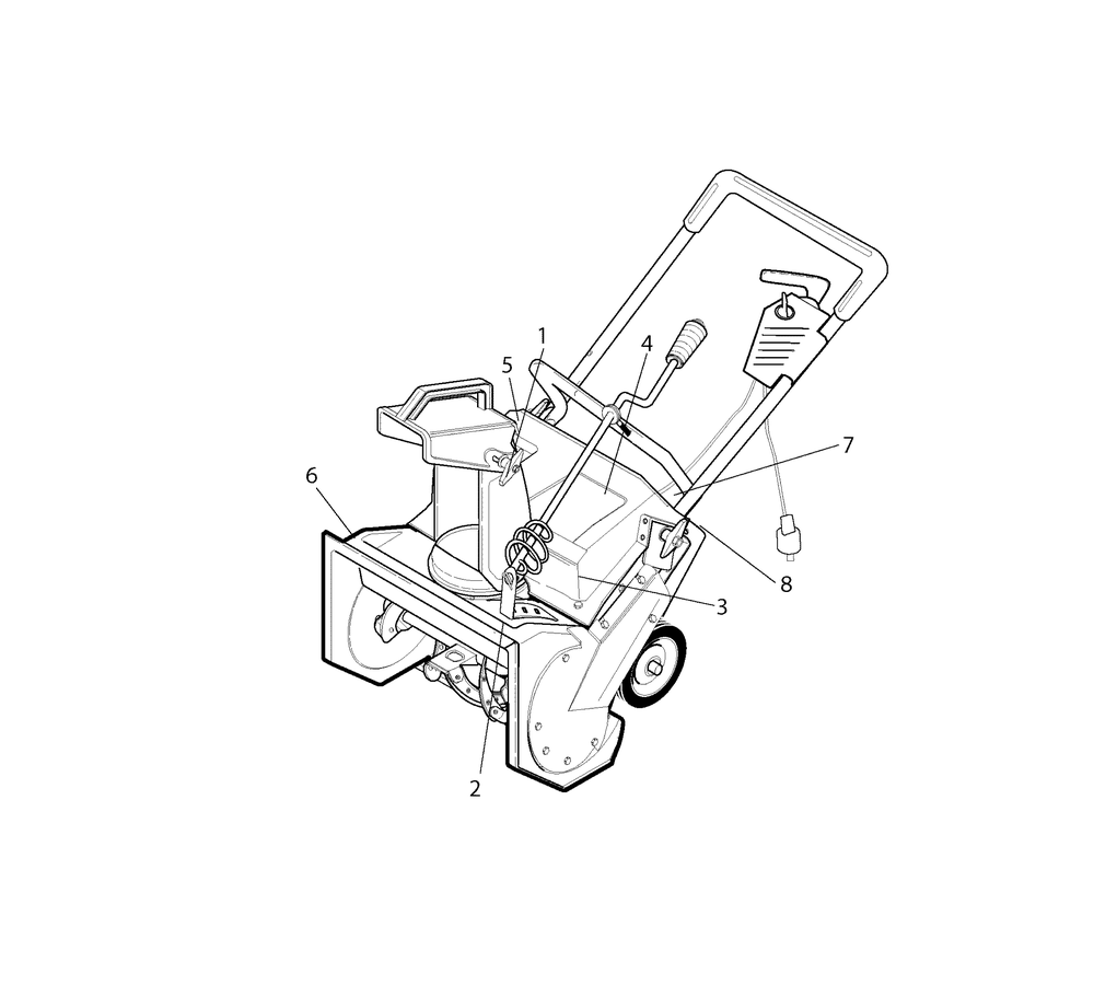 Decals Diagram and Parts List for 1695716 2009 Briggs and Stratton Snow Blower